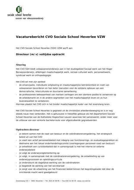 sociale school heverlee