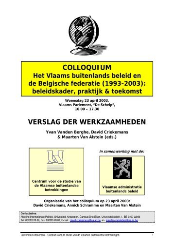 Het Vlaams buitenlands beleid en de Belgische federatie