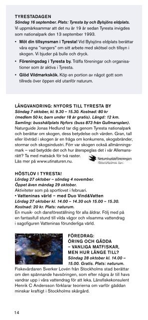 PROGRAM 2012 - Tyresta nationalpark och naturreservat