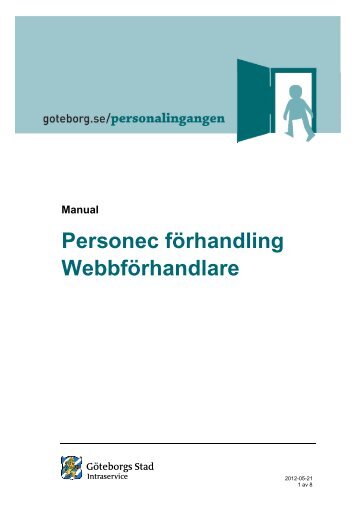 Personec förhandling Webbförhandlare - Personalingången