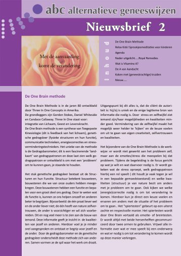 Nieuwsbrief september 2009 - ABC Alternatieve geneeswijzen