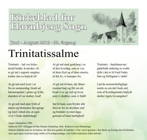 Kirkebladet juni 2013 - Havnbjerg kirke