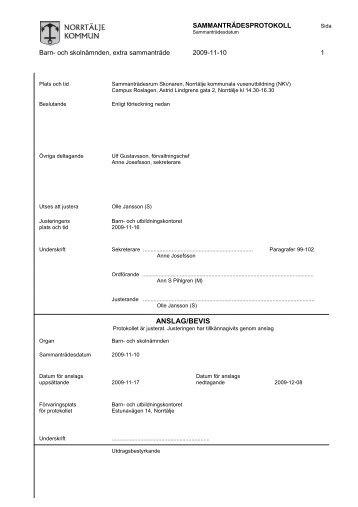 10 - norrtälje kommun protokoll