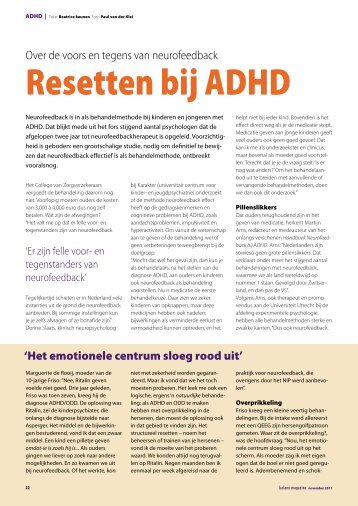 Resetten bij ADHD - Impuls Digitaal