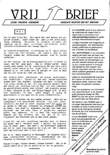 Vrijbrief 86/87 - Libertarian.nl