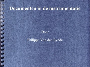 Documenten in de Instrumentatie