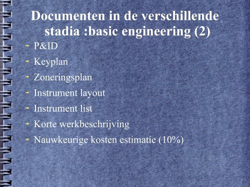 Documenten in de Instrumentatie