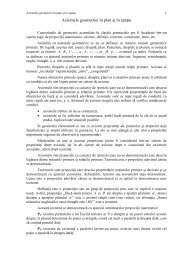 Axiomele geometriei in plan si in spatiu
