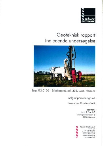 Geoteknisk rapport for grunden PCL. 305