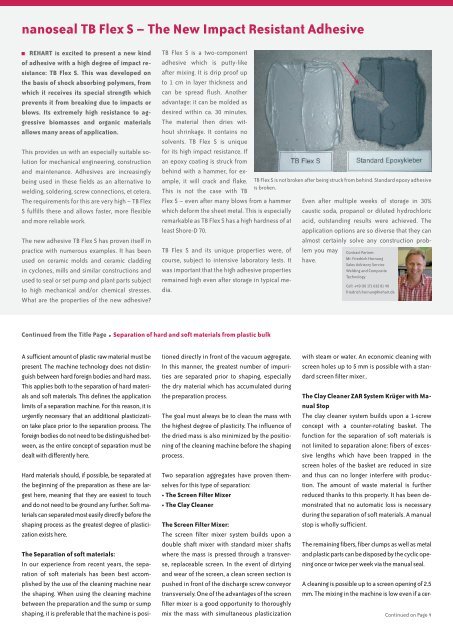 DIALOG Issue 09/2010 (pdf-File) - Rehart GmbH