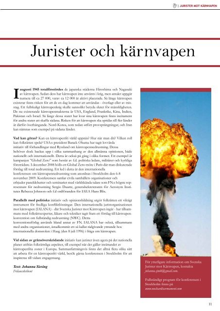 Press Judicata nr 4 2009 - Juridiska Föreningen i Uppsala