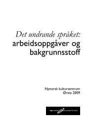 Det undrande språket: arbeidsoppgåver og bakgrunnsstoff