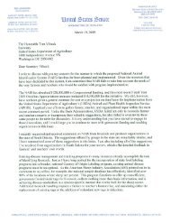 Senator Tim Johnson's letter to Secretary Vilsack opposing ... - R-Calf