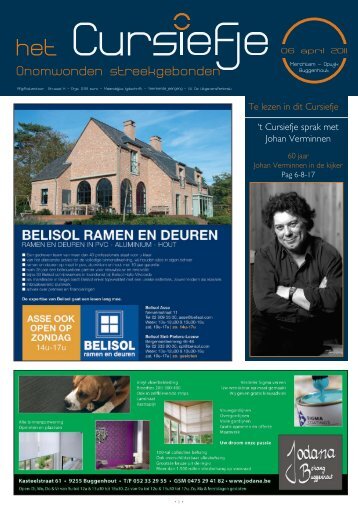 Te lezen in dit Cursiefje 't Cursiefje sprak met Johan Verminnen