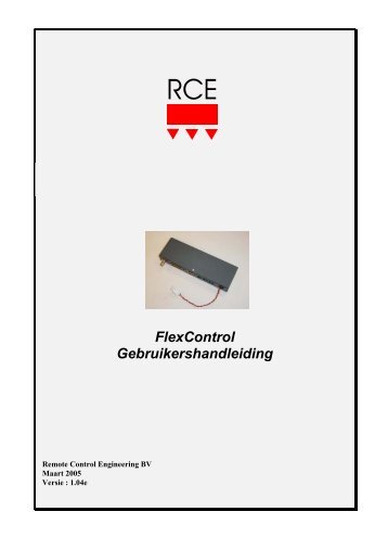 Gebruikers handleiding - Remote Control Engineering BV