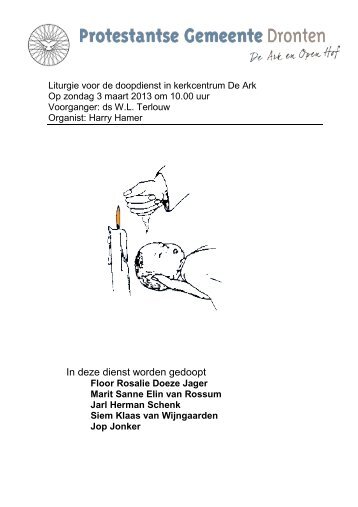 liturgie van deze dienst - Protestantse Gemeente Dronten