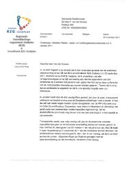 Bijlage 10 Brief voorzitter ROZ en GB 30112011 aan Van ... - Zuidplas