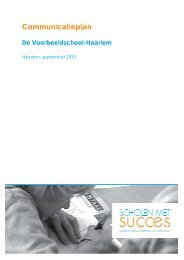 Voorbeeld communicatieplan - Scholen met Succes