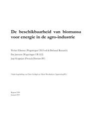 De beschikbaarheid van biomassa voor energie in de Agro-industrie