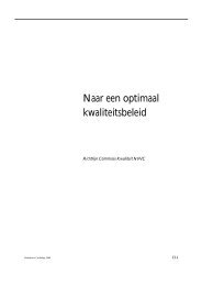 Naar een optimaal kwaliteitsbeleid - NVVC