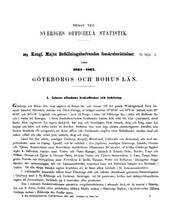 1861-1865 Göteborgs och Bohus län - Statistiska centralbyrån