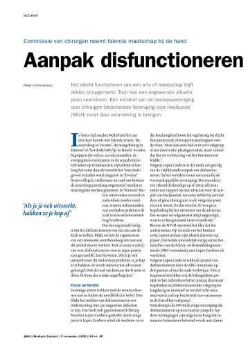 artikel - Nederlandse Vereniging voor Heelkunde