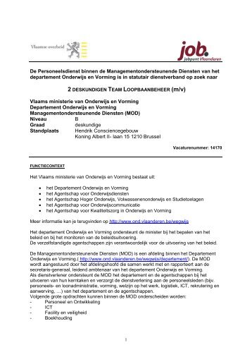 functieomschrijving - pdf - Jobpunt Vlaanderen