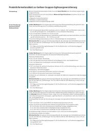 Produktinformationsblatt zur Gothaer Gruppen ... - MediGroup