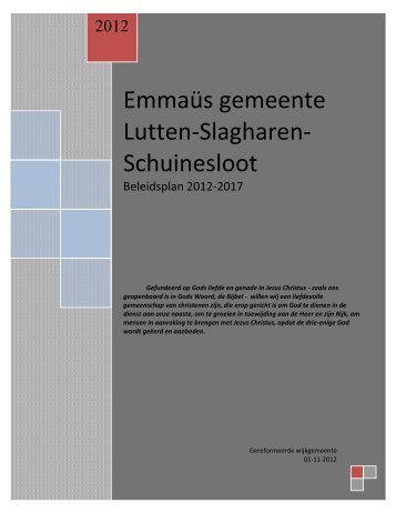 Emmaüs gemeente Lutten-Slagharen-Schuinesloot - Hervormde ...