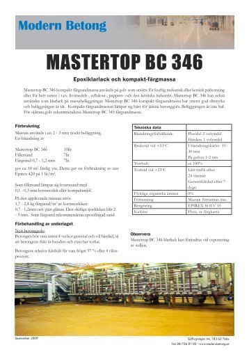 MASTERTOP BC 346 - Modern Betong