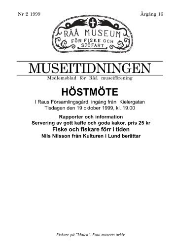 1999 Höst.pdf - Råå museum för fiske och sjöfart