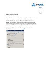 Udtræk til lister i Excel - UV Data