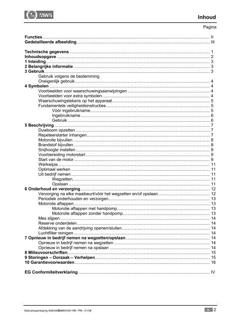 Technische gegevens - Webinfo.mulchmaster.de