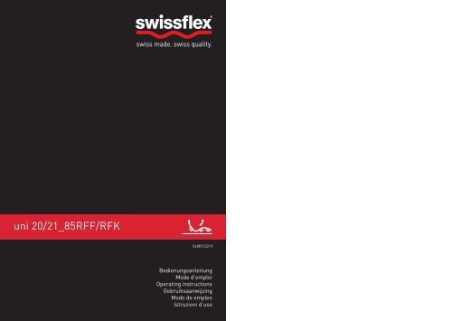 Bedienungsanleitung SF275 K - Swissflex