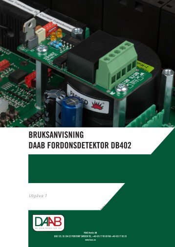 Bruksanvisning DB402 Utga I va 1 SE - FAAC