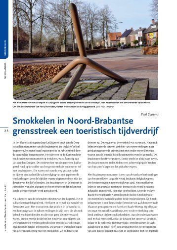 Smokkelen in Noord-Brabantse grensstreek een toeristisch ... - ANV