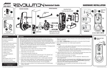 Revolution V1 Generation 1 Quick Start Guide - Arrow Architectural ...