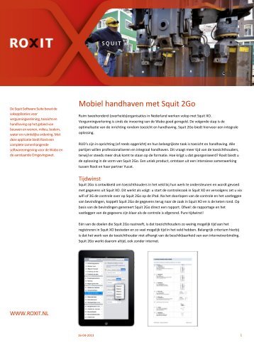 Mobiel handhaven met Squit 2Go - Roxit