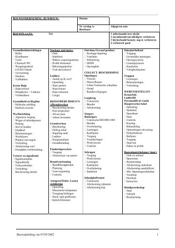 checklist "ruwbouw"