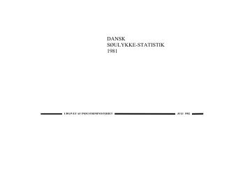 DANSK SØULYKKE-STATISTIK 1981