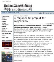 Kalmar Läns Tidning - SWEBO Bioenergy AB