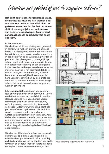 Interieur met of zonder computer tekenen?