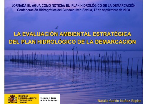 la evaluación ambiental estratégica del plan hidrológico de la ...