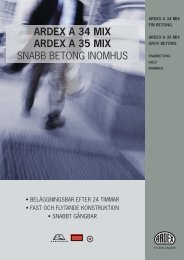 ARDEX A 34 MIX ARDEX A 35 MIX SNABB BETONG INOMHUS