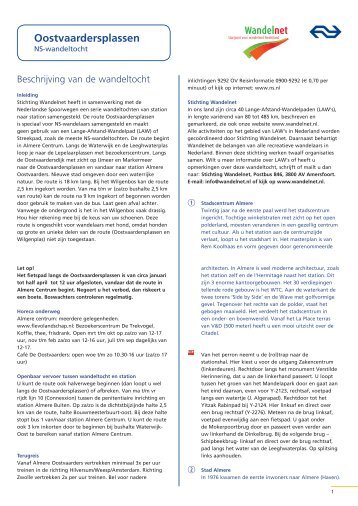 De routebeschrijving van Oostvaardersplassen in PDF ... - Eropuit.nl