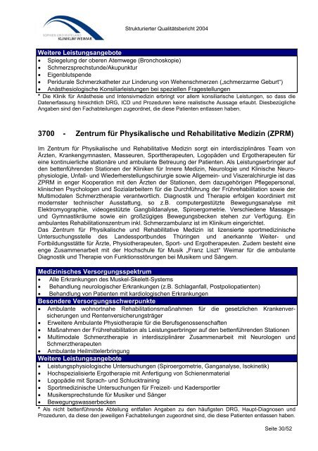 Strukturierter Qualitätsbericht 2004 - Klinikum-weimar.net