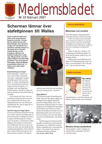 Scherman lämnar över stafettpinnen till Walles - Föreningen Gamla ...
