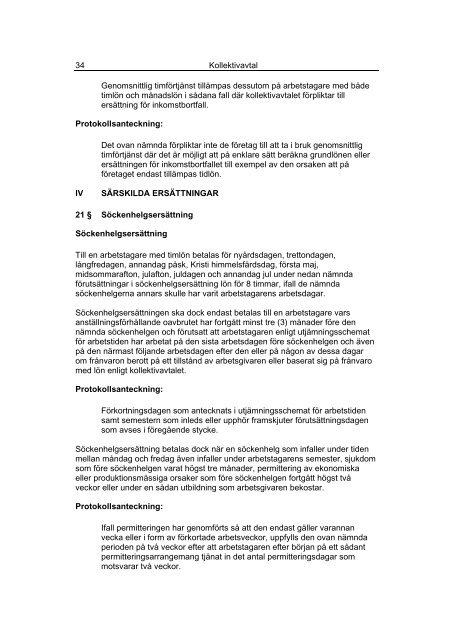 Kollektivavtal för olje-, naturgas- och petrokemiska industrin - Finlex