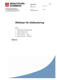 Riktlinjer för bildhantering - Bengtsfors kommun