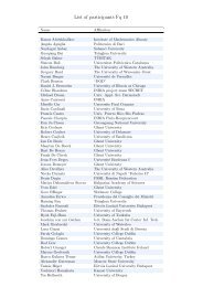 List of participants Fq 10 - University of Ghent